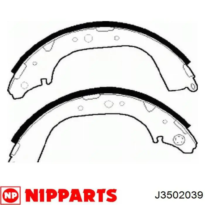 Zapatas de freno traseras Toyota 0449535250