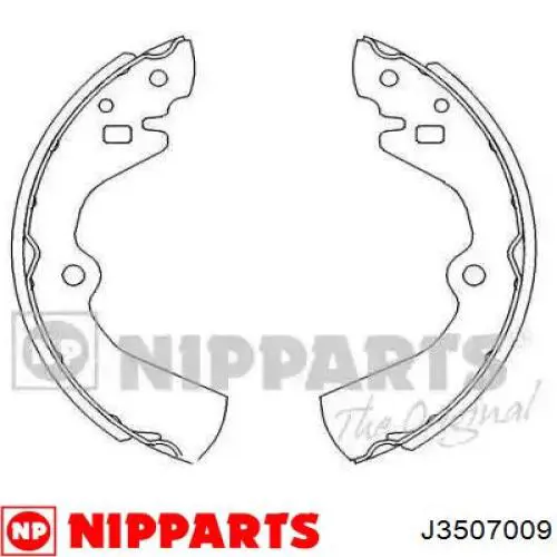 J3507009 Nipparts zapatas de frenos de tambor traseras