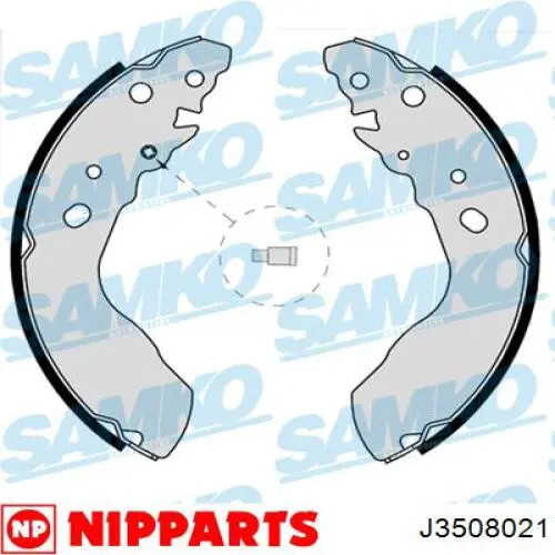 J3508021 Nipparts zapatas de frenos de tambor traseras