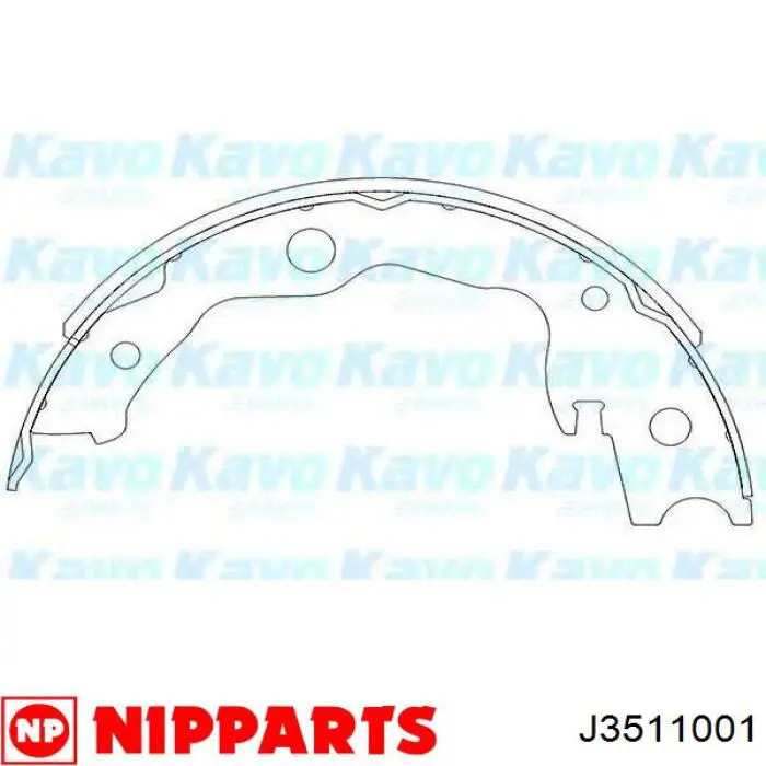 Juego de zapatas de frenos, freno de estacionamiento Nissan Tiida C11X