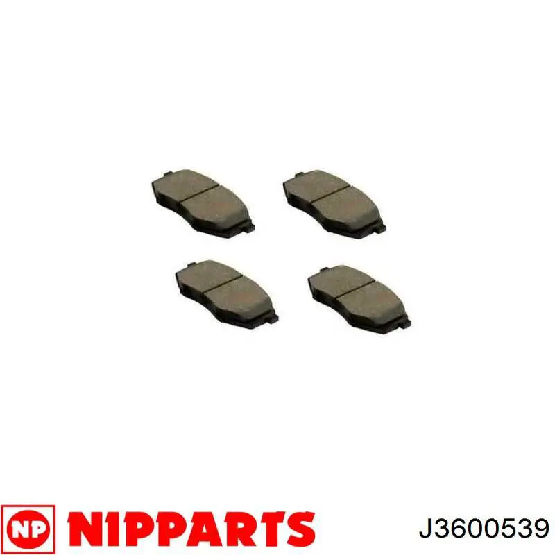 J3600539 Nipparts pastillas de freno delanteras
