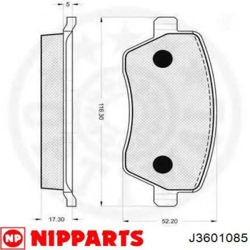 Comprar J3601085 Nipparts Pastillas delanteras de freno