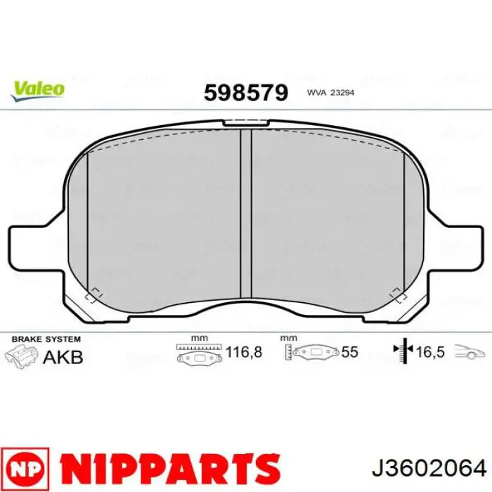 Pastillas freno delanteras Toyota 446502020 precio, desde 22,13 EUR
