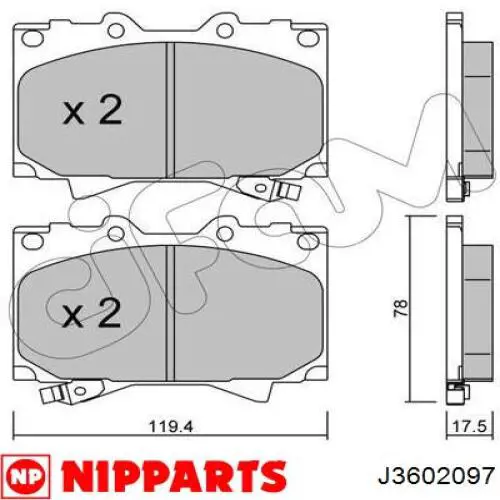 Pastillas de freno 446560340 Toyota