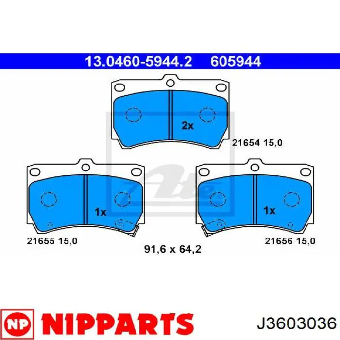 Pastillas de freno delanteras Mazda 323 BA