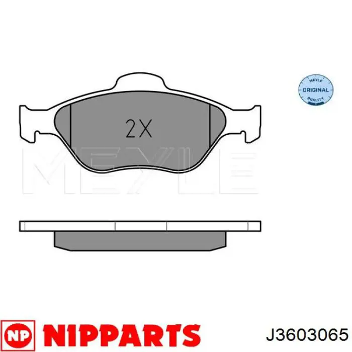 J3603065 Nipparts pastillas de freno delanteras