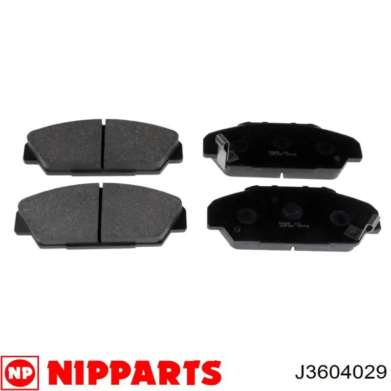 J3604029 Nipparts pastillas de freno delanteras