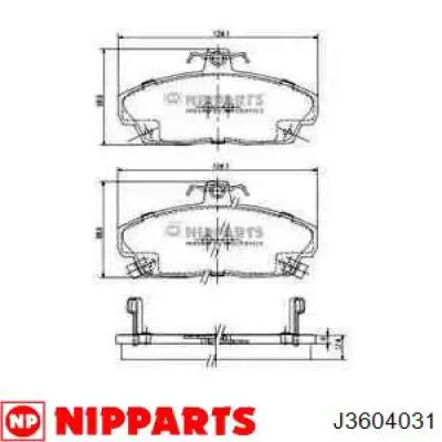 Comprar J3604031 Nipparts Pastillas delanteras de freno