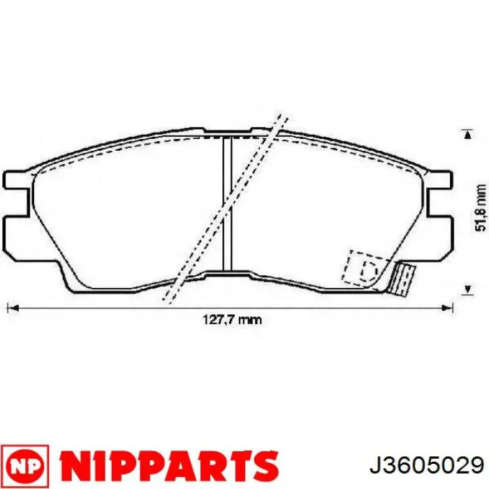 J3605029 Nipparts pastillas de freno delanteras