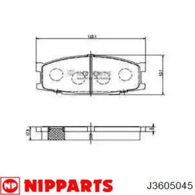 Comprar J3605045 Nipparts Pastillas delanteras de freno