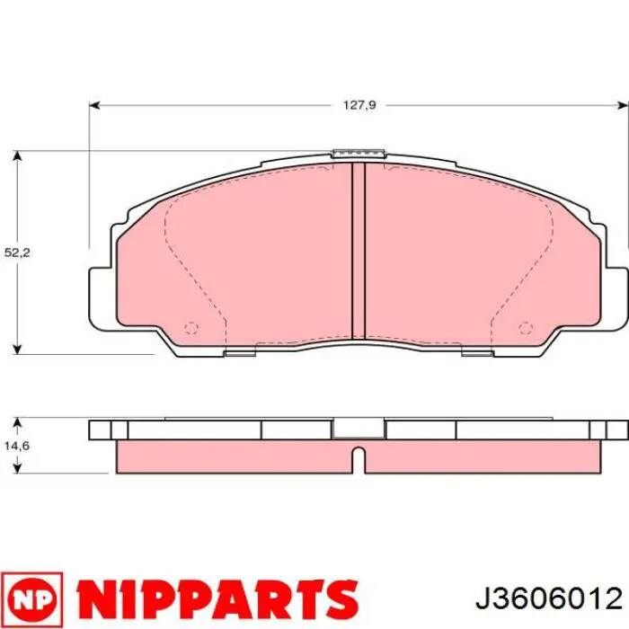 J3606012 Nipparts pastillas de freno delanteras