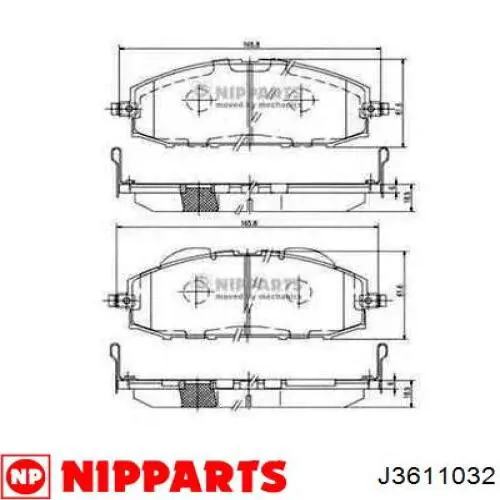 Pastillas de freno traseras 4406032J86 Nissan/Infiniti