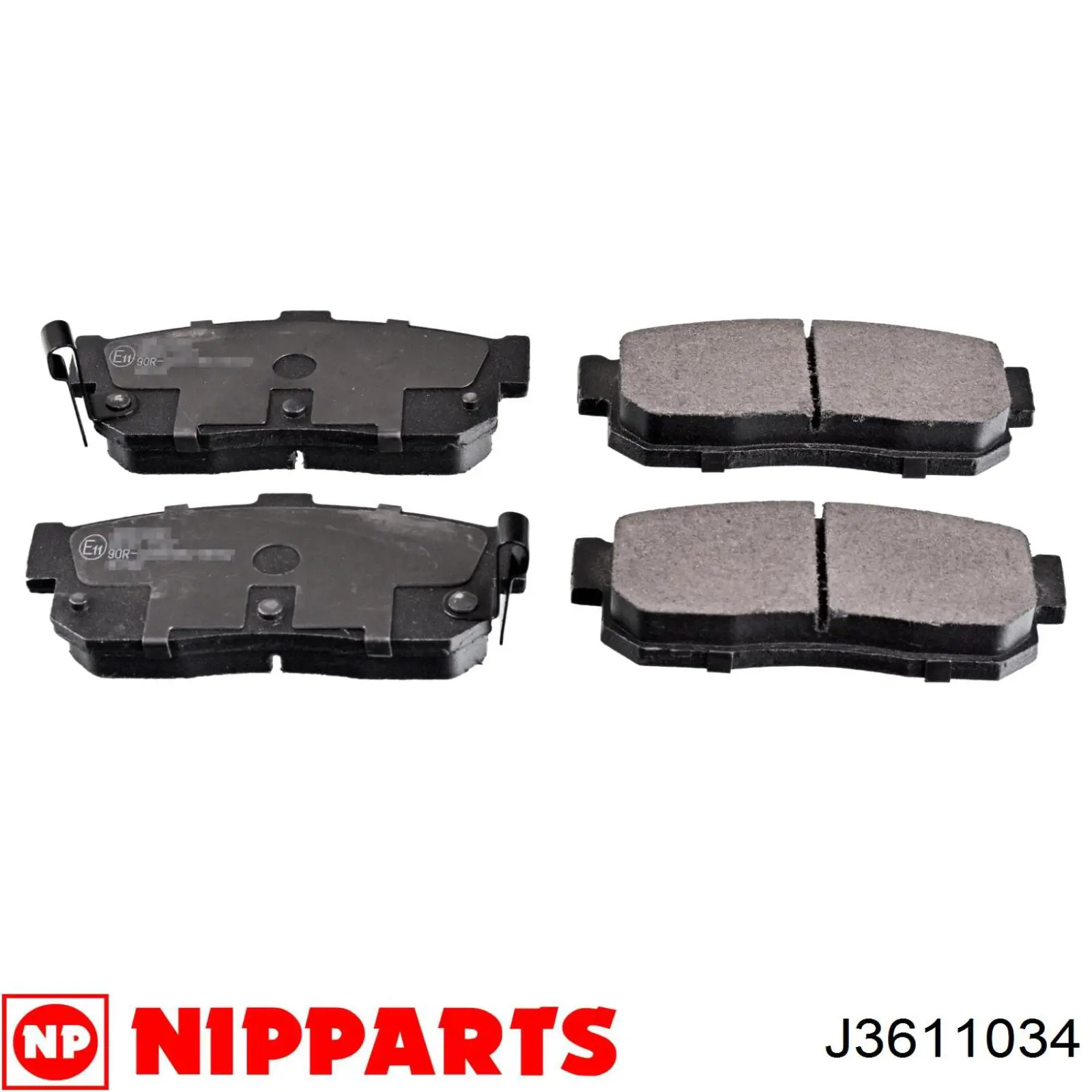 J3611034 Nipparts pastillas de freno traseras