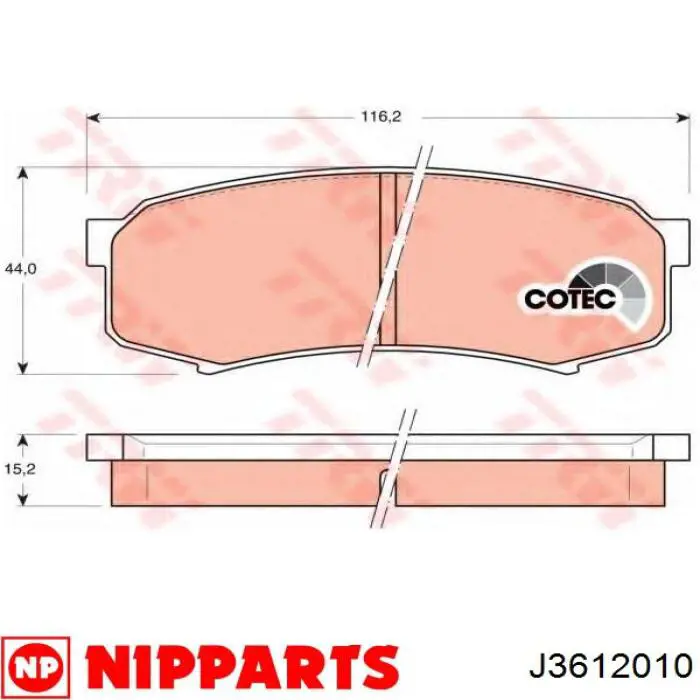 Pastillas traseras Hawk Performance HB477Y610