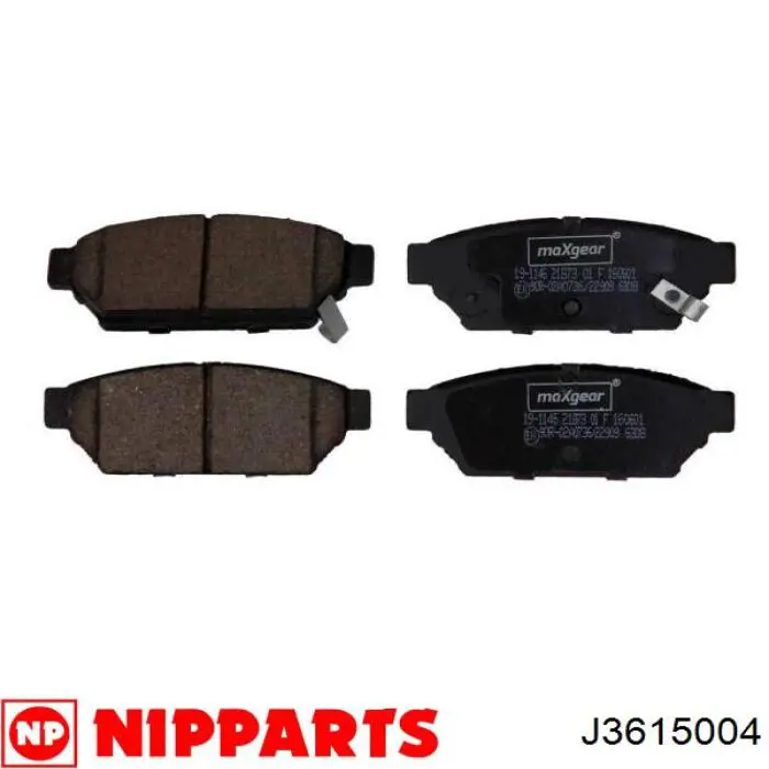 J3615004 Nipparts pastillas de freno traseras