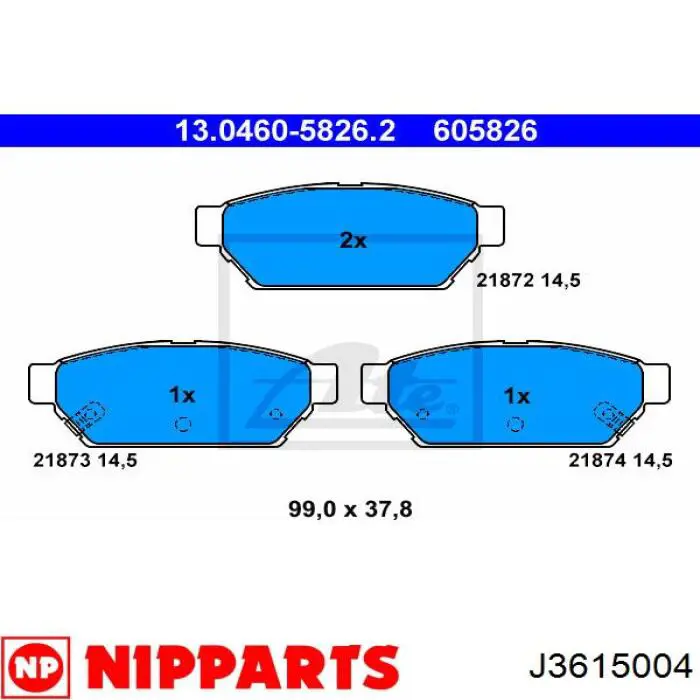 Pastillas traseras Bremsi BP2800