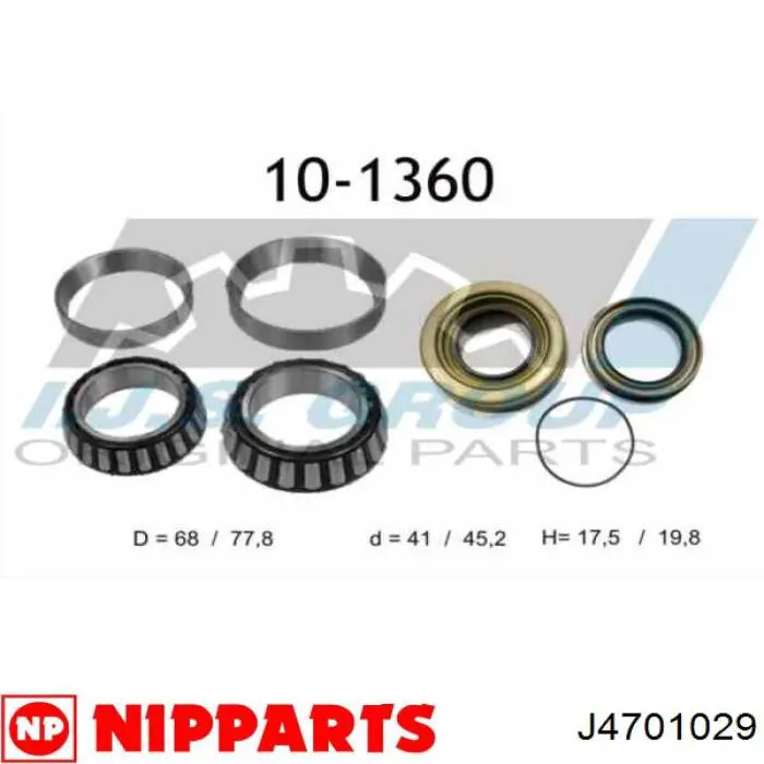 Cojinete de rueda delantero Nissan Terrano 1 WD21