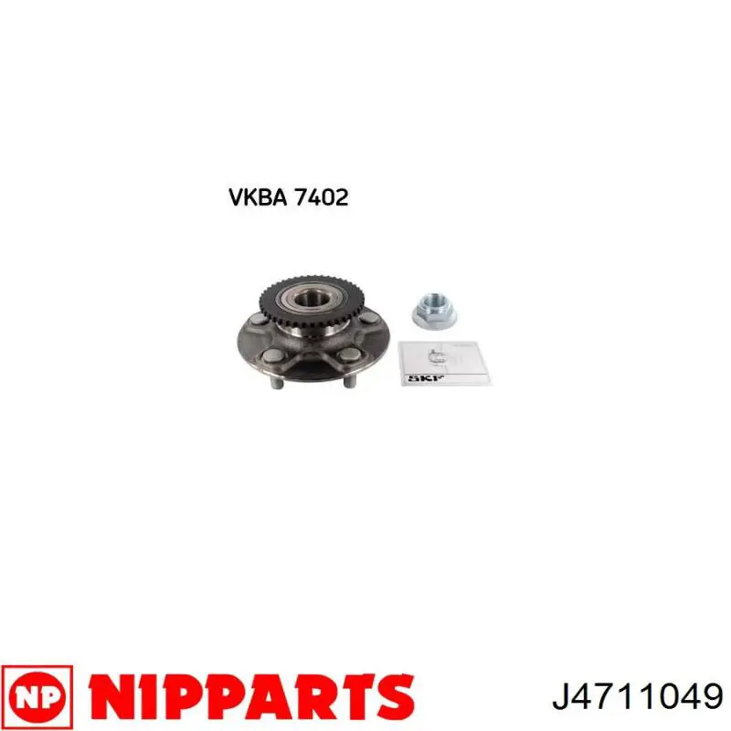 J4711049 Nipparts cubo de rueda trasero