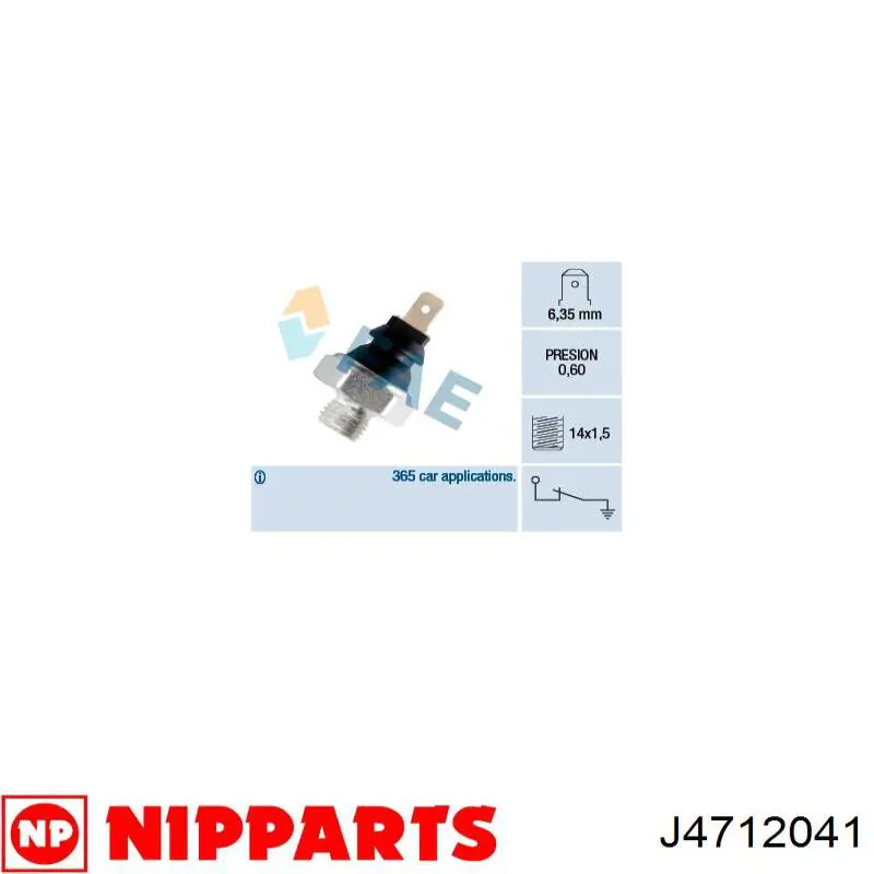 Comprar J4712041 Nipparts Cojinete del semieje trasero