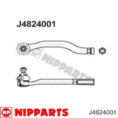 J4824001 Nipparts rótula barra de acoplamiento exterior