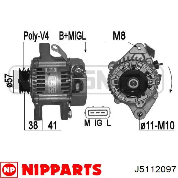 270607503084 Toyota alternador