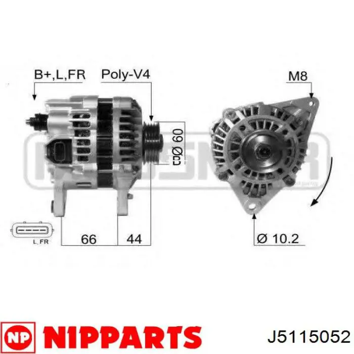 J5115052 Nipparts alternador