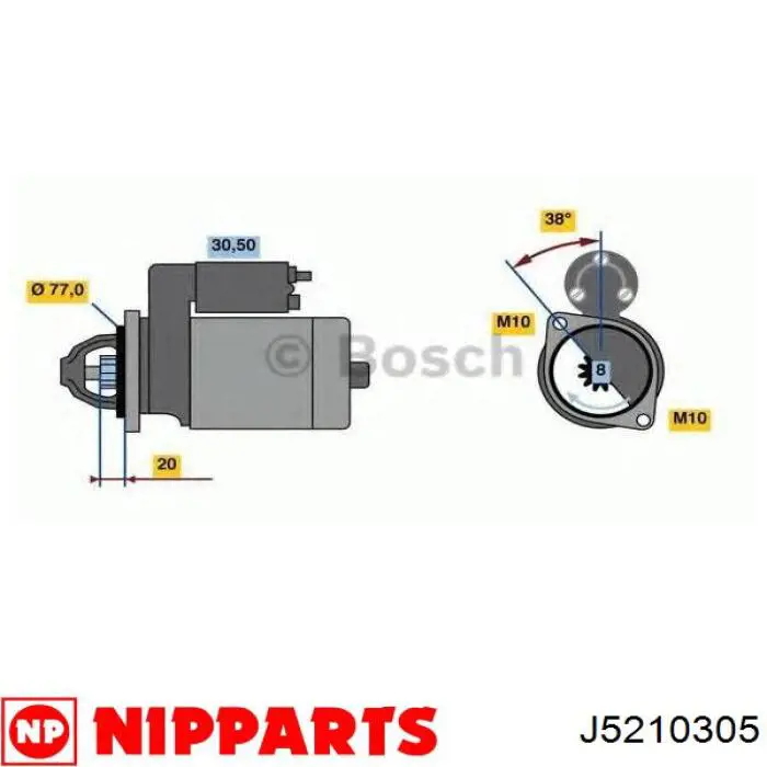 J5210305 Nipparts motor de arranque