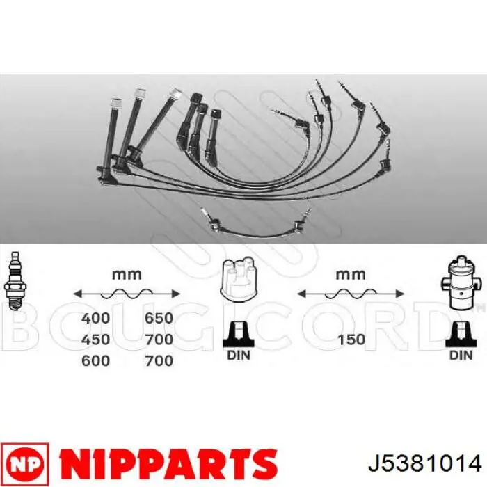 Comprar J5381014 Nipparts Cable de bujía