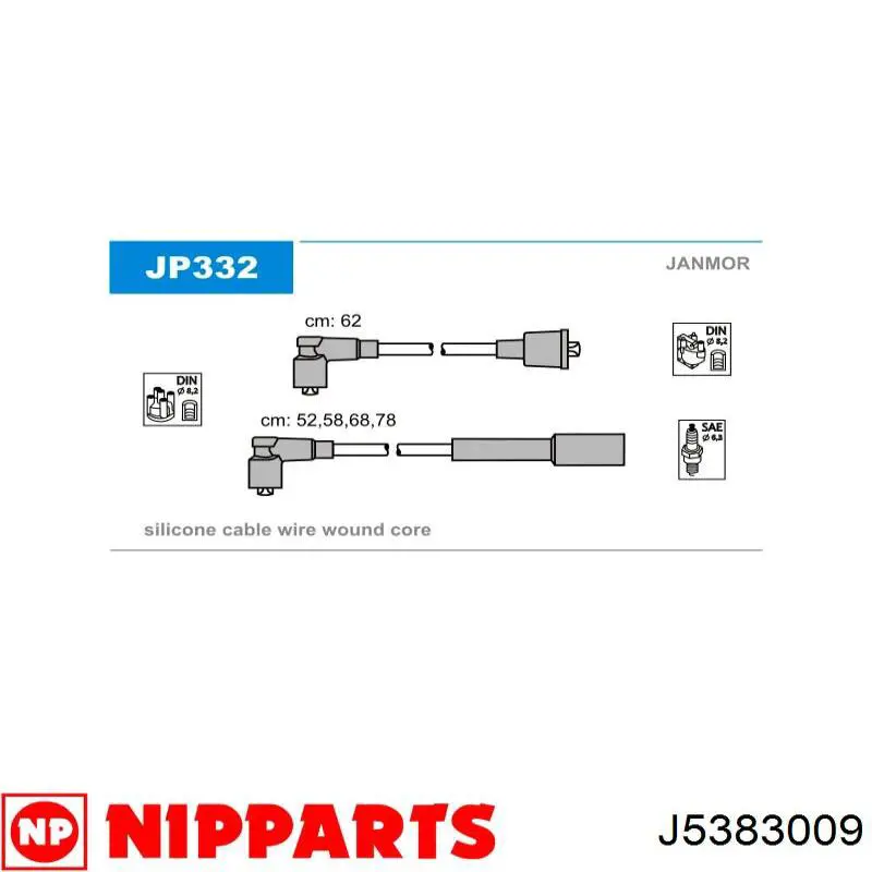 9914 NGK Cables de alta tensión, juego