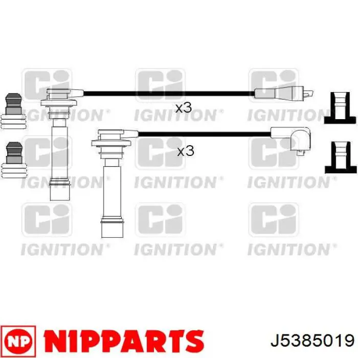 J5385019 Nipparts cables de bujías