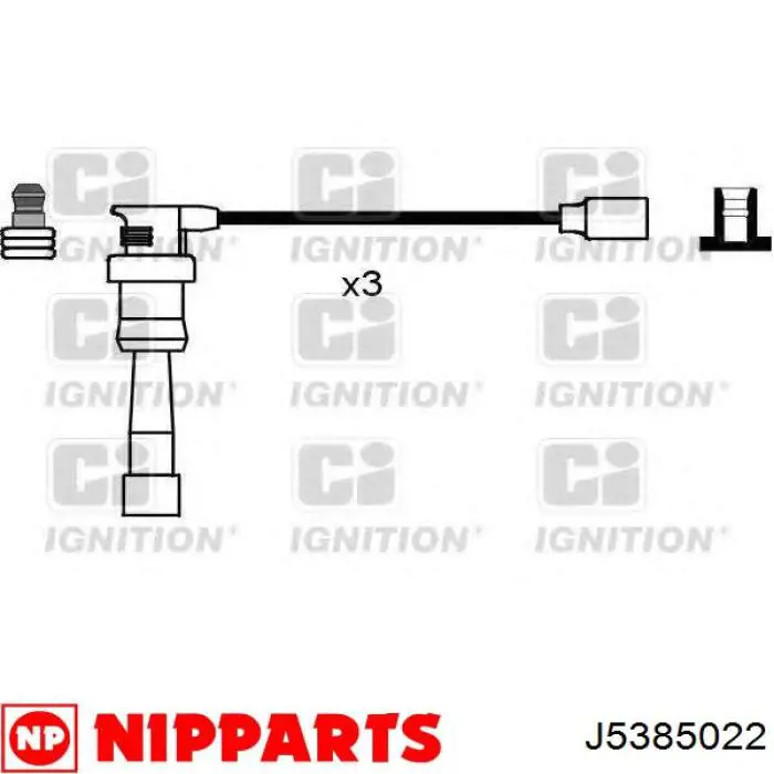 J5385022 Nipparts cables de bujías