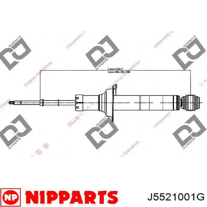 562103M028 Nissan/Infiniti Amortiguadores posteriores