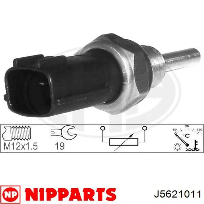 J5621011 Nipparts sensor de temperatura del refrigerante