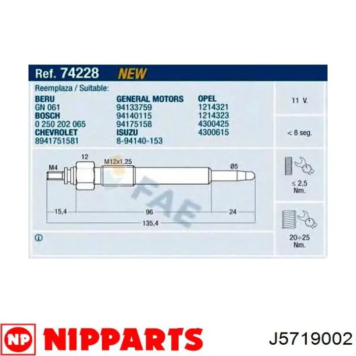 Bujías incandescentes HKT PI49 precio, desde 15,91 EUR