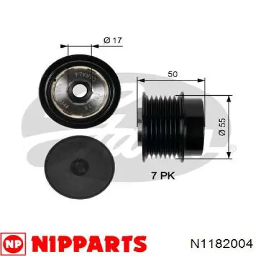 Polea rueda libre Nipparts N1182004 precio, desde 45,51 EUR