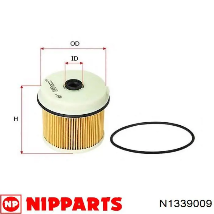 N1339009 Nipparts filtro de combustible