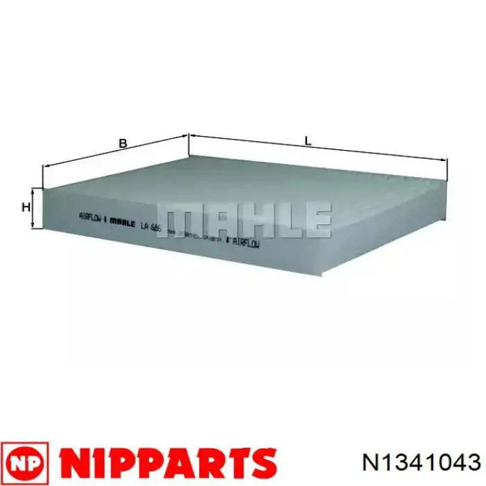 N1341043 Nipparts filtro habitáculo