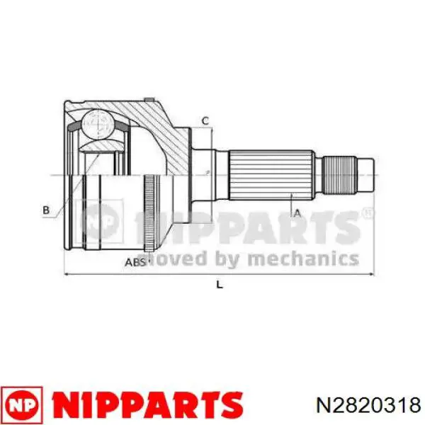 Junta homocinética exterior delantera Nipparts N2820318 precio, desde 34,02 EUR
