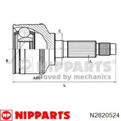 Junta homocinética exterior delantera Nipparts N2820524 precio, desde 36,36 EUR
