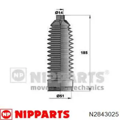 Guardapolvo de dirección Nipparts N2843025 precio, desde 13,04 EUR