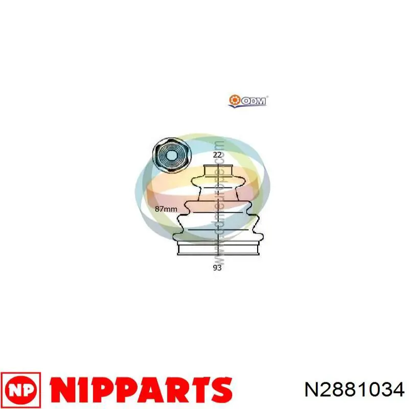 0443805250 Toyota Fuelle palier delantero interior