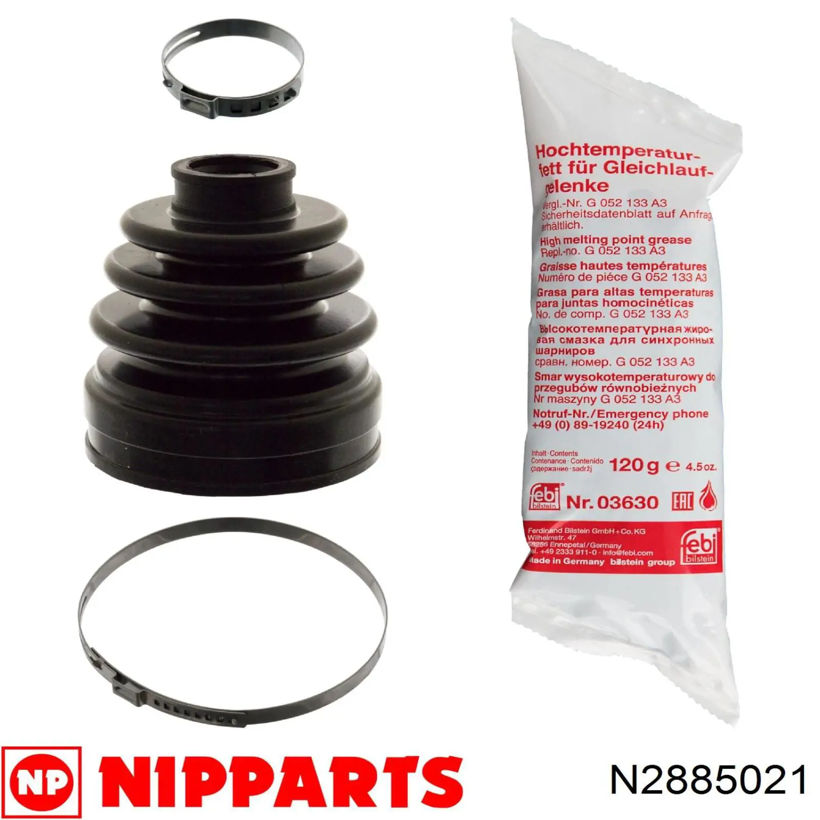 N2885021 Nipparts fuelle, árbol de transmisión delantero interior