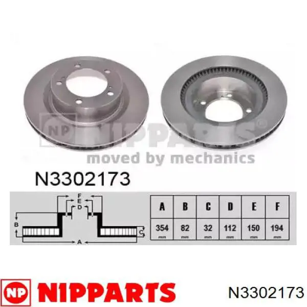 Comprar N3302173 Nipparts Freno de disco delantero