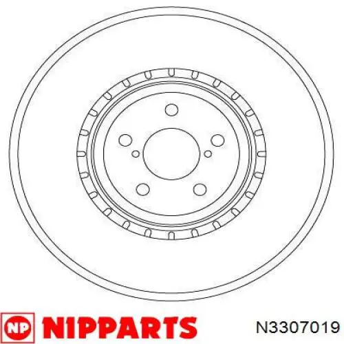 N3307019 Nipparts freno de disco delantero