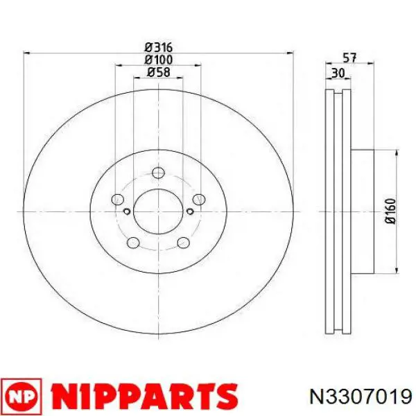 Comprar 2135S Mikoda Freno de disco delantero