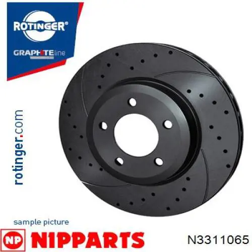 Comprar N3311065 Nipparts Disco de freno trasero