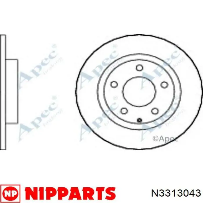 Disco de freno trasero BDS1735 Jurid/Bendix