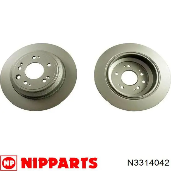 N3314042 Nipparts disco de freno trasero