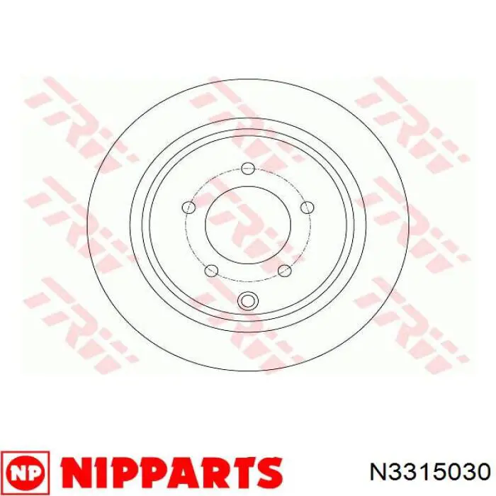 N3315030 Nipparts Freno de disco trasero