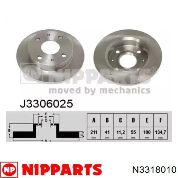 Comprar DP804C Japan Parts Disco de freno trasero